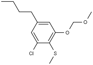 (4-butyl-2-chloro-6-(methoxymethoxy)phenyl)(methyl)sulfane 结构式