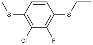 (3-chloro-2-fluoro-4-(methylthio)phenyl)(ethyl)sulfane 结构式