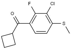 (3-chloro-2-fluoro-4-(methylthio)phenyl)(cyclobutyl)methanone 结构式