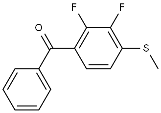 (2,3-difluoro-4-(methylthio)phenyl)(phenyl)methanone 结构式