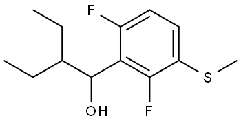 1-(2,6-difluoro-3-(methylthio)phenyl)-2-ethylbutan-1-ol 结构式