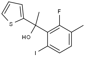 1-(2-fluoro-6-iodo-3-methylphenyl)-1-(thiophen-2-yl)ethanol 结构式