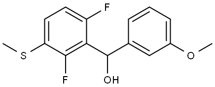 (2,6-difluoro-3-(methylthio)phenyl)(3-methoxyphenyl)methanol 结构式