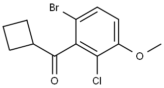 (6-bromo-2-chloro-3-methoxyphenyl)(cyclobutyl)methanone 结构式