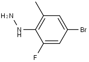 (4-bromo-2-fluoro-6-methylphenyl)hydrazine 结构式