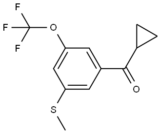 cyclopropyl(3-(methylthio)-5-(trifluoromethoxy)phenyl)methanone 结构式