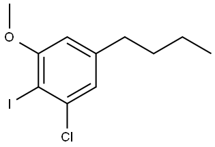 5-butyl-1-chloro-2-iodo-3-methoxybenzene 结构式