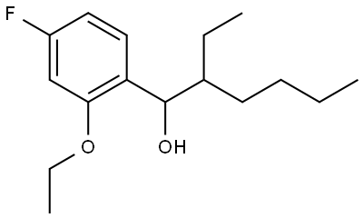 1-(2-ethoxy-4-fluorophenyl)-2-ethylhexan-1-ol 结构式