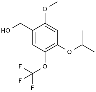 (4-isopropoxy-2-methoxy-5-(trifluoromethoxy)phenyl)methanol 结构式