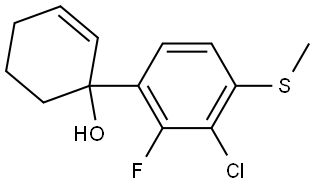 3'-chloro-2'-fluoro-4'-(methylthio)-1,2,3,4-tetrahydro-[1,1'-biphenyl]-1-ol 结构式