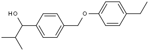 1-(4-((4-ethylphenoxy)methyl)phenyl)-2-methylpropan-1-ol 结构式