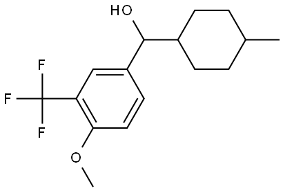 (4-methoxy-3-(trifluoromethyl)phenyl)(4-methylcyclohexyl)methanol 结构式