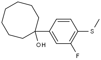 1-(3-fluoro-4-(methylthio)phenyl)cyclooctanol 结构式