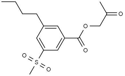 2-oxopropyl 3-butyl-5-(methylsulfonyl)benzoate 结构式