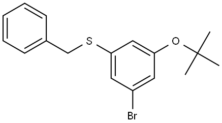 benzyl(3-bromo-5-(tert-butoxy)phenyl)sulfane 结构式