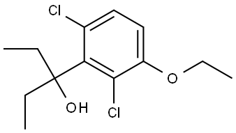 3-(2,6-dichloro-3-ethoxyphenyl)pentan-3-ol 结构式