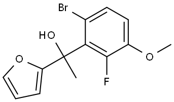 1-(6-bromo-2-fluoro-3-methoxyphenyl)-1-(furan-2-yl)ethanol 结构式