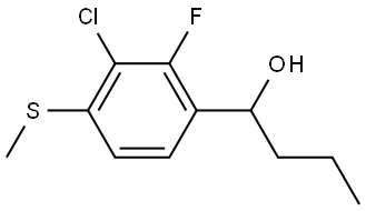 1-(3-chloro-2-fluoro-4-(methylthio)phenyl)butan-1-ol 结构式