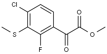 methyl 2-(4-chloro-2-fluoro-3-(methylthio)phenyl)-2-oxoacetate 结构式