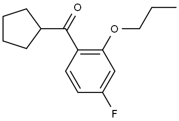 cyclopentyl(4-fluoro-2-propoxyphenyl)methanone 结构式