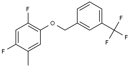 1,5-difluoro-2-methyl-4-((3-(trifluoromethyl)benzyl)oxy)benzene 结构式