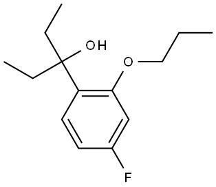 3-(4-fluoro-2-propoxyphenyl)pentan-3-ol 结构式