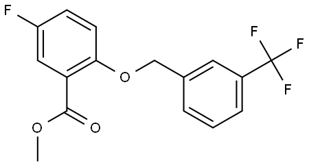 methyl 5-fluoro-2-((3-(trifluoromethyl)benzyl)oxy)benzoate 结构式