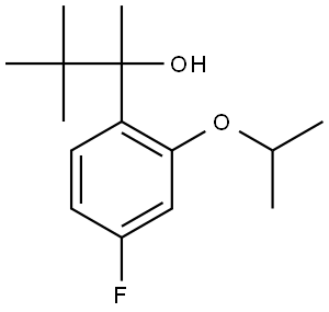 2-(4-fluoro-2-isopropoxyphenyl)-3,3-dimethylbutan-2-ol 结构式