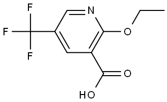 2-ethoxy-5-(trifluoromethyl)nicotinic acid 结构式