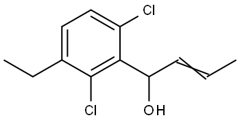 (E)-1-(2,6-dichloro-3-ethylphenyl)but-2-en-1-ol 结构式