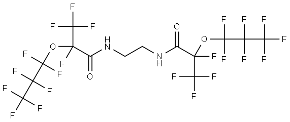 ETHYLENEDIAMIDE PERFLUORO(2,5-DIMETHYL- 3,6-DIOXA)NONANOIC ACID 结构式