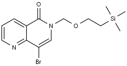 8-bromo-6-((2-(trimethylsilyl)ethoxy)methyl)-1,6-naphthyridin-5(6H)-one 结构式