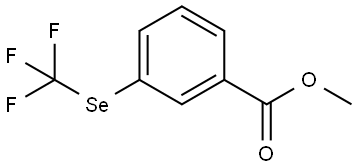 3-((三氟甲基)硒基)苯甲酸甲酯 结构式