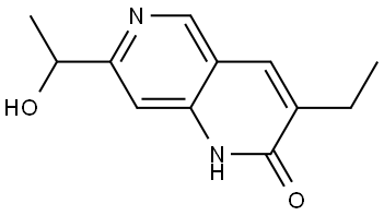 3-乙基-7-(1-羟乙基)-1,6-萘啶-2(1H)-酮 结构式