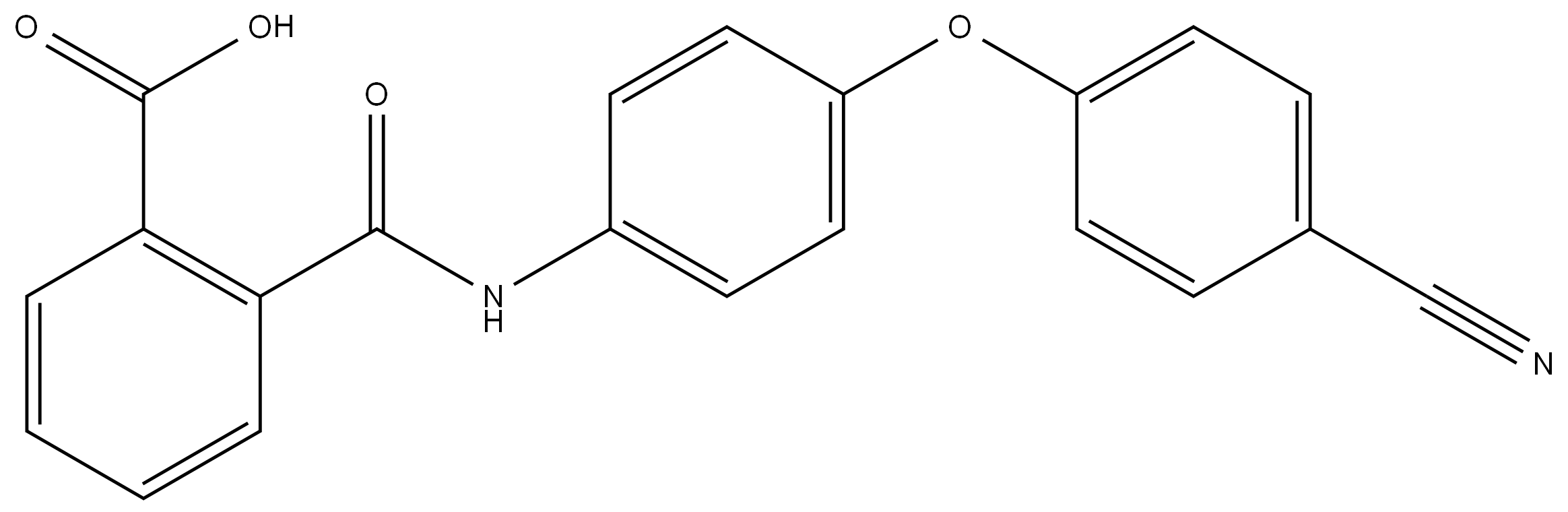 Benzoic acid, 2-[[[4-(4-cyanophenoxy)phenyl]amino]carbonyl]- 结构式