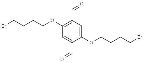 2,5-双(4-溴丁氧基)对苯二甲醛 结构式