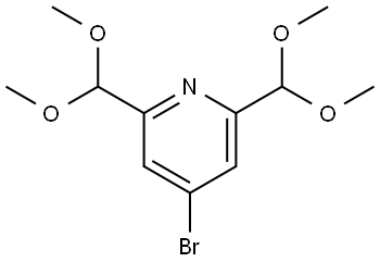 4-bromo-2,6-bis(dimethoxymethyl)pyridine 结构式
