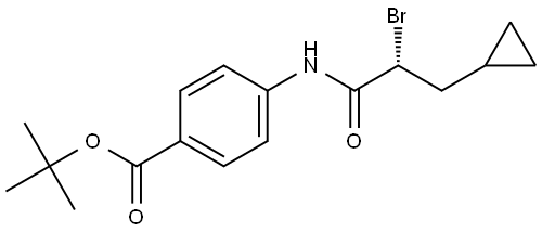 Benzoic acid, 4-[[(2R)-2-bromo-3-cyclopropyl-1-oxopropyl]amino]-, 1,1-dimethylethyl ester 结构式