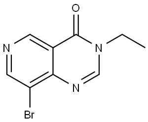 8-溴-3-乙基吡啶并[4,3-D]嘧啶-4(3H)-酮 结构式