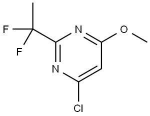 4-氯-2-(1,1-二氟乙基)-6-甲氧基嘧啶 结构式