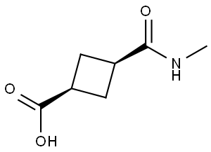 Cyclobutanecarboxylic acid, 3-[(methylamino)carbonyl]-, cis- 结构式