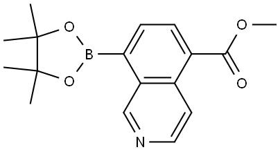 5-异喹啉羧酸,8-(4,4,5,5-四甲基-1,3,2-二氧杂硼烷-2-基)-甲酯 结构式