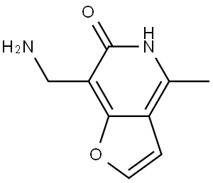 7-(氨甲基)-4-甲基呋喃并[3,2-C]吡啶-6(5H)-酮 结构式