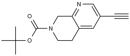 3-乙炔基-5,8-二氢-1,7-萘啶-7(6H)-羧酸叔丁酯 结构式