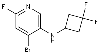 4-bromo-N-(3,3-difluorocyclobutyl)-6-fluoropyridin-3-amine 结构式