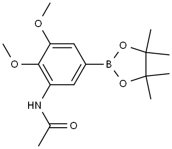 N-(2,3-二甲氧基-5-(4,4,5,5-四甲基-1,3,2-二氧硼杂环戊烷-2-基)苯基)乙酰胺 结构式