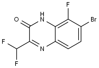 7-溴-3-(二氟甲基)-8-氟喹喔啉-2(1H)-酮 结构式