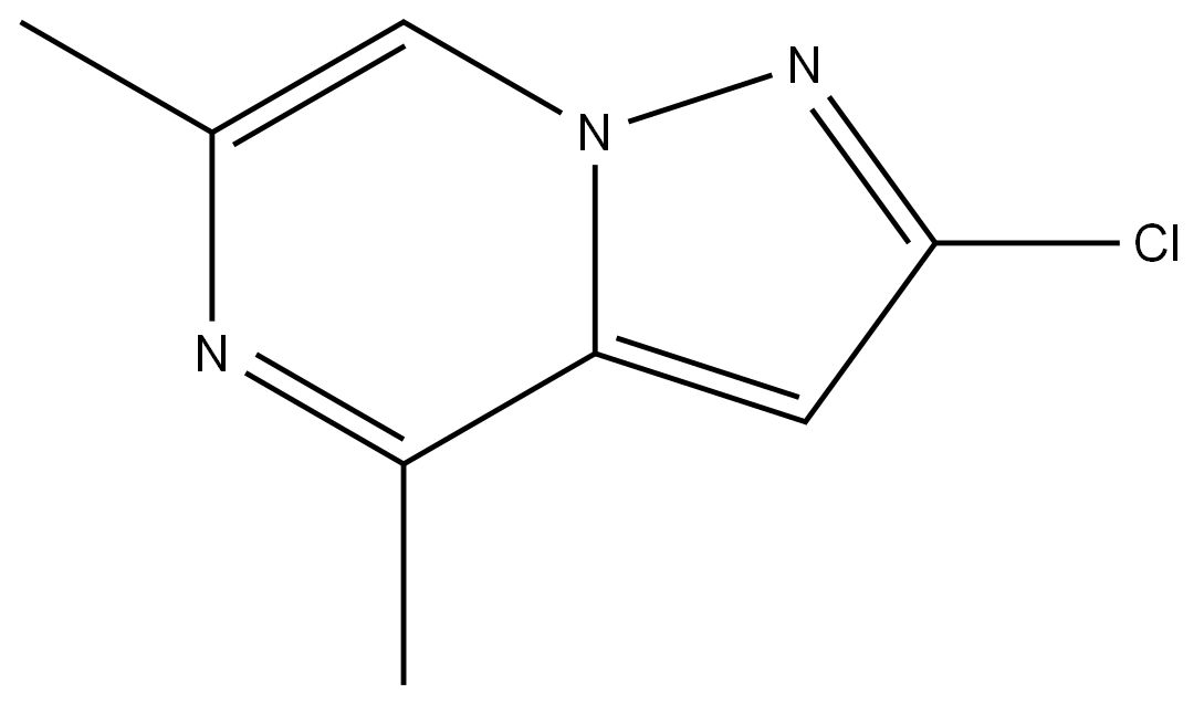 2-氯-4,6-二甲基吡唑并[1,5-A]吡嗪 结构式