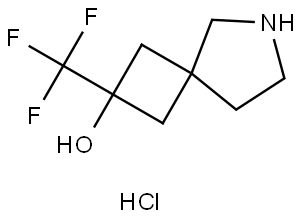 2-(trifluoromethyl)-6-azaspiro[3.4]octan-2-ol hydrochloride 结构式