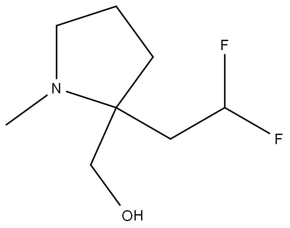 (2-(2,2-二氟乙基)-1-甲基吡咯烷-2-基)甲醇 结构式